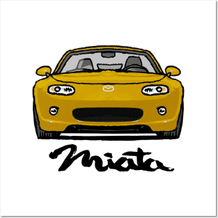 Mazda Mx5 Miata NC1 Yellow Posters and Art